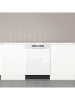 HOMECONOM Yarı Ankastre Bulaşık Makinesi Kapağı 60 cm Parlak Beyaz MDF Lam