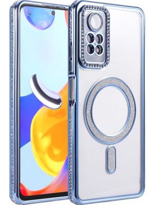 Fırsatkolik Redmi Note 12 Pro 4g Joke Simli Magneticsafe Kılıf - Mavi