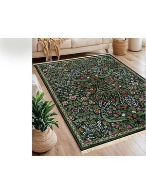 Vivense Yaprak Baskılı Dokuma Taban Halı, 197 Yng, 150X230 cm
