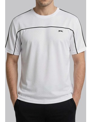 Slazenger 3615 Erkek Bisiklet Yaka Şerit Detaylı Tişört Regular Fit