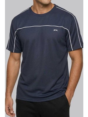 Slazenger 3615 Erkek Bisiklet Yaka Şerit Detaylı Tişört Regular Fit
