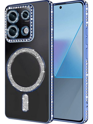 Fırsatkolik Redmi Note 13 Pro 4g Joke Simli Magneticsafe Kılıf - Mavi