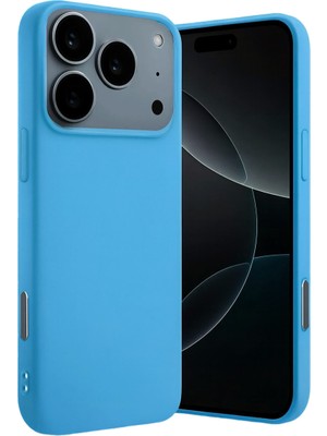 Fırsatkolik iPhone 17 Pro Nano Içi Kadife Silikon - Mavi