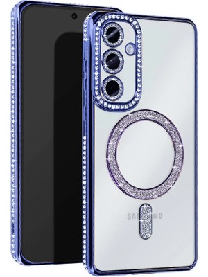 Fırsatkolik Galaxy A26 Joke Simli Magneticsafe Kılıf - Mavi