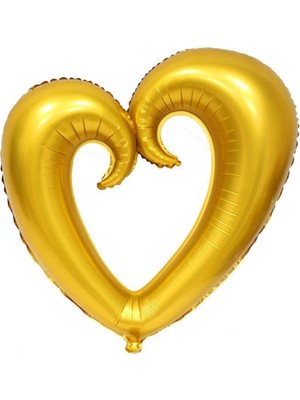 BenimMarifetlerim Osrtası Boş Kalp Folyo Balon 40 Inch 90 cm