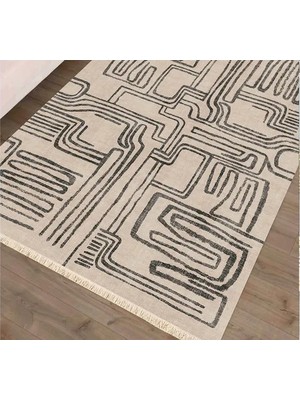 Vivense Lines Baskılı Dokuma Taban Halı, 234 Yng, 120X180  cm