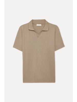 Mudo Erkek Bej Rengi Polo Yaka T-Shirt