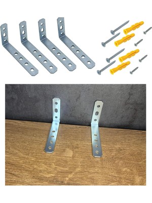 TeknoKapsül Deprem Güvenliği Dolap Sabitleme Aparatı, Gri, 16X52X100MM, Mobilya Duvara Sabitleyici, 2 Adet Meta