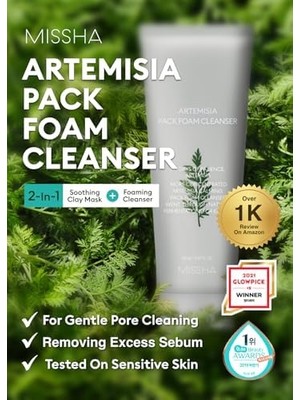 TeknoKapsül Hassas Ciltler Için Yatıştırıcı Temizleme Köpüğü 150 Mililitre Time Revolution Artemisia Pack Foam