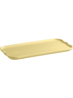 TeknoKapsül Emile Henry Madeleine Servis Tabağı 2 x 15 x 31,5 cm Tereyağı Sarısı/vanille