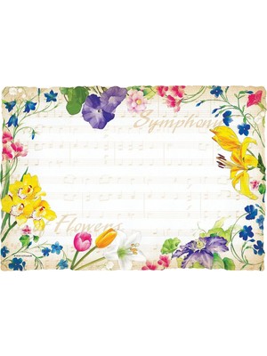 TeknoKapsül Hoffmaster 311114 Senfoni Çiçekleri Servis ALTLIĞI,%100 Geri Dönüştürülmüş Kağıt, 23,5 cm x 35,5 cm