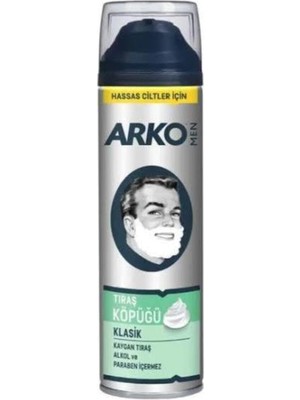 TeknoKapsül Men Traş Köpüğü Klasik Hassas Ciltler 200 ml
