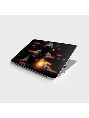 TeknoKapsül Laptop Bilgisayar Notebook Pc Kaplama Etiketi Attack