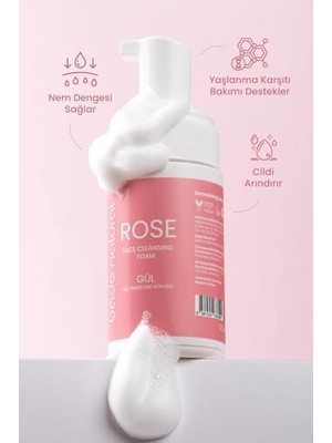 TeknoKapsül Bade Gül Suyu Yüz Temizleme KÖPÜĞÜ%100 Doğal Vegan 125 ml