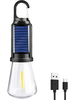 TeknoKapsül 2 Lambalı, Askılı, 3 Modlu, Şarjlı, LED Solar Güneş Enerjili, 2 mt Metal Standli, Su Geçirmez, Kita