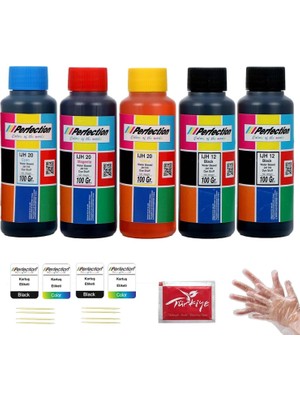 TeknoKapsül Perfection Epson Uyumlu 664 Tanklı Yazıcı Mürekkep Seti̇ 5 x 100 Gr.