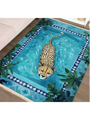Vivense Cheetah Baskılı Dokuma Taban Halı, 221 Yng, 120X180  cm