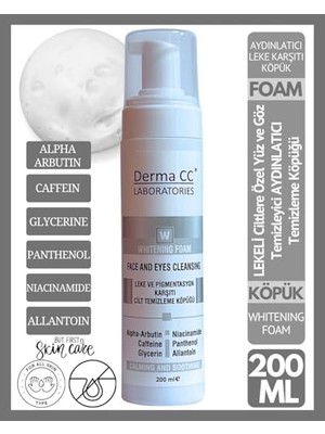 TeknoKapsül Derma cc Laboratories Yüz Temizleme Köpüğü Lekeli Cilt, 200 Mililitre