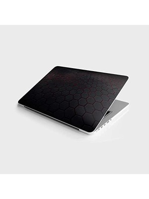 TeknoKapsül Laptop Bilgisayar Notebook Pc Kaplama Etiketi 3D Altıgen Karbon