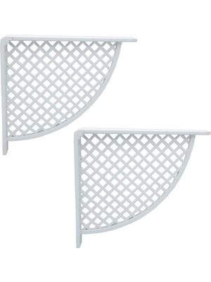 TeknoKapsül Plastik Raf Altı Beyaz 17 * 18CM (2 Adet)