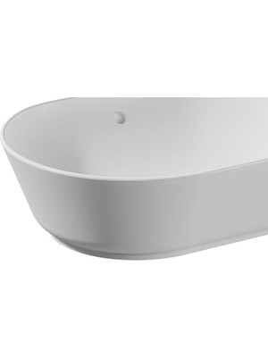TeknoKapsül Geo 7427B003-0012 Oval Çanak Lavabo, 55 Cm, Beyaz