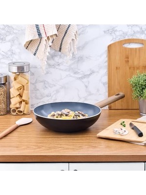 TeknoKapsül Ceramic Wok Tava 28 cm