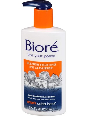 TeknoKapsül Bioré E Blemish Fighting Ice Cleaner - 6.77 Fl Oz (3'lü Paket)