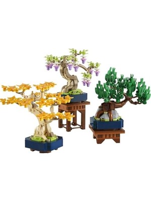TeknoKapsül Botanicals Mini Bonsai Ağaçları 10373 –, Wisteria Siyah Çam Ağaçlarından Oluşan Yapay Bitki Içer