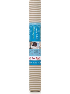 TeknoKapsül Dolap Kağıdı, Yapışmaz, Lüks Kumaş, Pajama Stripe Tan, 1