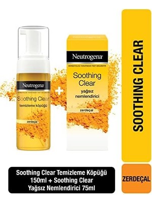 TeknoKapsül Soothing Clear Köpük 150 Ml+Nemlendirici 75 ml 2'li Set, Sivilceye Meyilli Hassas Ciltler Için,