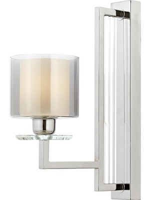 TeknoKapsül AP-60190-1K Krom Kaplama Aplik E27 Metal Kristal 15X32CM