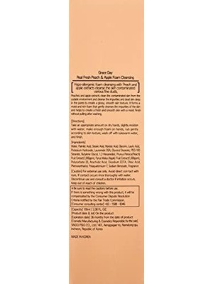 TeknoKapsül Grace Day Şeftali Elma Özlü Derinlemesine Temizleyici Köpük Fresh Peach Foam Cleanser