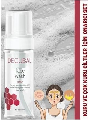 TeknoKapsül Decubal Kuru Çok Kuru Ciltler Için Krem 250 ml Nemlendirici Yıkama Köpüğü 150 ml