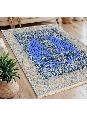Vivense Cheetahs Baskılı Dokuma Taban Halı, 222 Yng, 80X200  cm