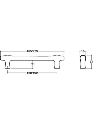 TeknoKapsül Parlak Nikel Renkli 192 mm Klasik Kulp