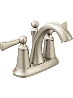 TeknoKapsül 4505 Wynford Çift Kulplu Yüksek Arc Banyo Musluk, Krom, 4505BN