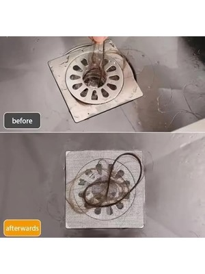 TeknoKapsül Tek Kullanımlık Banyo Gideri Süzgeci Yapışkanlı Mutfak Evye Ayırıcı Seti, Saç Kıl Tutucu 10