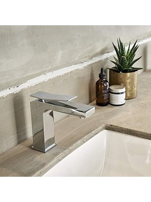 TeknoKapsül D225019 Avian Tek Saplı Banyo Musluğu, Krom