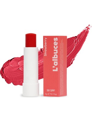TeknoKapsül L'albuces Strawberry 50 Spf Lip Balm-Dudak Nemlendiricisi
