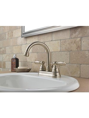 TeknoKapsül Faucet Eşsiz Claymore Banyo Bataryası, Fırçalanmış Nikel Banyo Lavabo Bataryası, 2 Saplı Bany