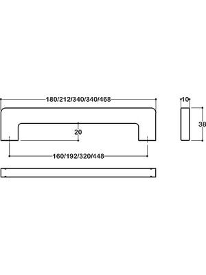 TeknoKapsül Füme Rengi 192 mm Klasik Kulp