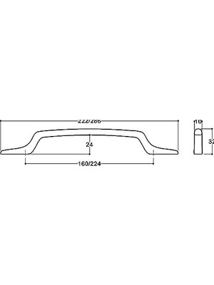 TeknoKapsül Krom Renkli 224 mm Kulp