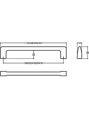 TeknoKapsül Krom Renkli 320 mm Kulp