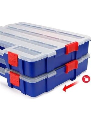 TeknoKapsül Workpro Profesyonel Istiflenebilir Organizer, 17 Gözlü, 38X30X6.8CM, Şeffaf Kapaklı, Polipropilen,