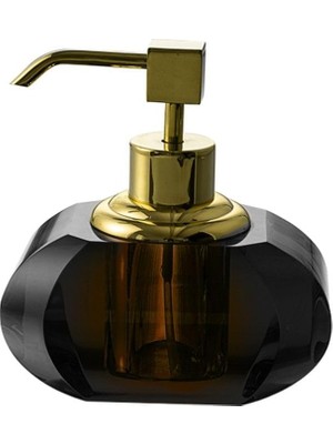 TeknoKapsül Cyrstal Accessory Soap Dispenser Brown- 80 ml Siyah Tek Ebat BA2047 006 C7-Gl