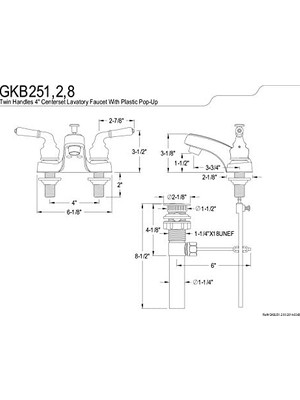 TeknoKapsül KB8498NDL Nuvofusion Bar Musluk, Çift Kollu 2 Delikli, 12 cm Emzik Erişimi, Fırçalanmış Nikel