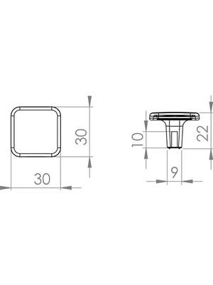 TeknoKapsül Mutfak Banyo Dolabı Kapakları Çekmeceler Için Metal Kare Buton Kulp Alüminyum Mobilya Dolap K