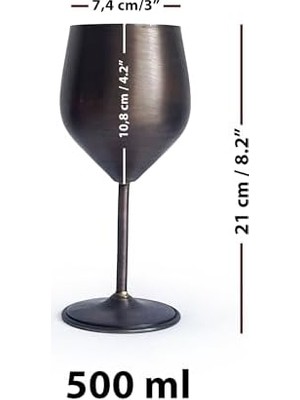TeknoKapsül Vine-Gall Kadeh 500 ml Düz Oksit TURNA0495-3