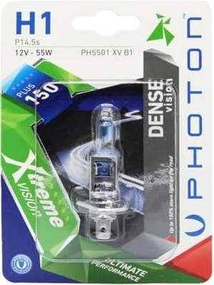 TeknoKapsül Photon Ampul H1 12V 55W Xtreme +%150 Fazla Işık (Tekli Blister) Pht PH5501 Xv B1