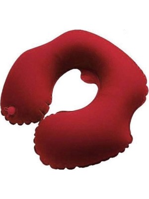 TeknoKapsül U Şişme Yastık,, Bordo, Tek Beden